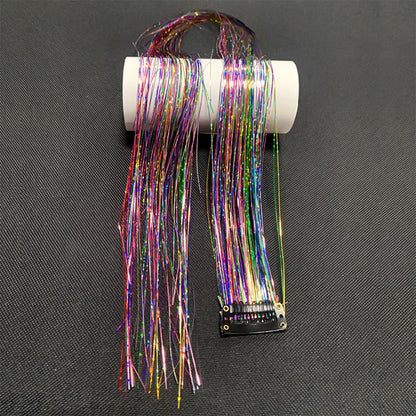 Sparkling Fairy Hair Tinsel Extensions 🌈 Heat-Resistant Glitter Strands for Women ✨