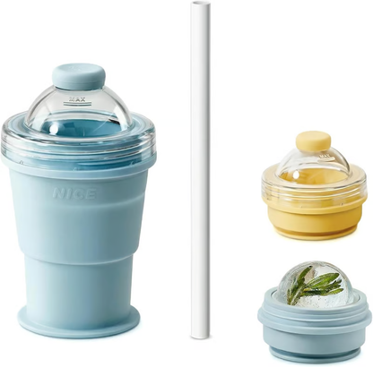 🔥Recent Offer: 49%Off🔥-2-in-1 Foldable Silicone Ice Ball Maker Cup