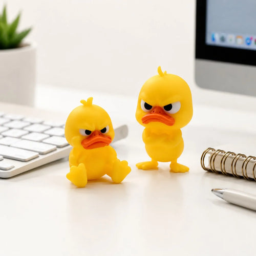 3D Printed Angry Duck Mini Desk Figurine