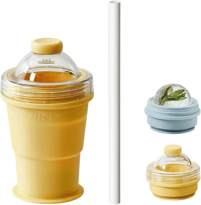 🔥Recent Offer: 49%Off🔥-2-in-1 Foldable Silicone Ice Ball Maker Cup
