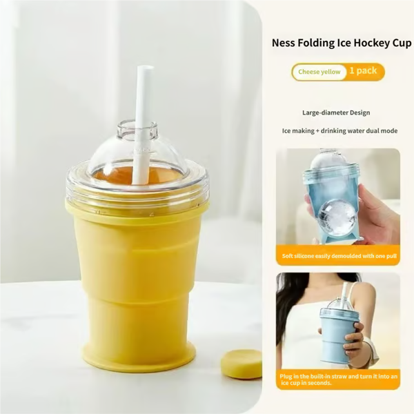 🔥Recent Offer: 49%Off🔥-2-in-1 Foldable Silicone Ice Ball Maker Cup