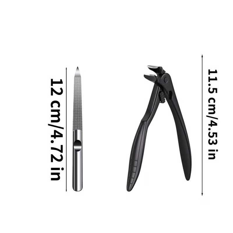 Stainless steel nail clippers with a splash guard – wide opening design for easy trimming of ingrown nails and pedicures ✂️👣
