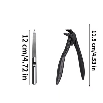 Stainless steel nail clippers with a splash guard – wide opening design for easy trimming of ingrown nails and pedicures ✂️👣