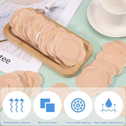 🔥50pcs  Pack Wrap for Belly Button🎁Self-Adhesive Patches Cover Patch Organic Disposable Spunlace Cloth Highly Absorbent Pad with Cotton, Oil Not Included (Skin Color)