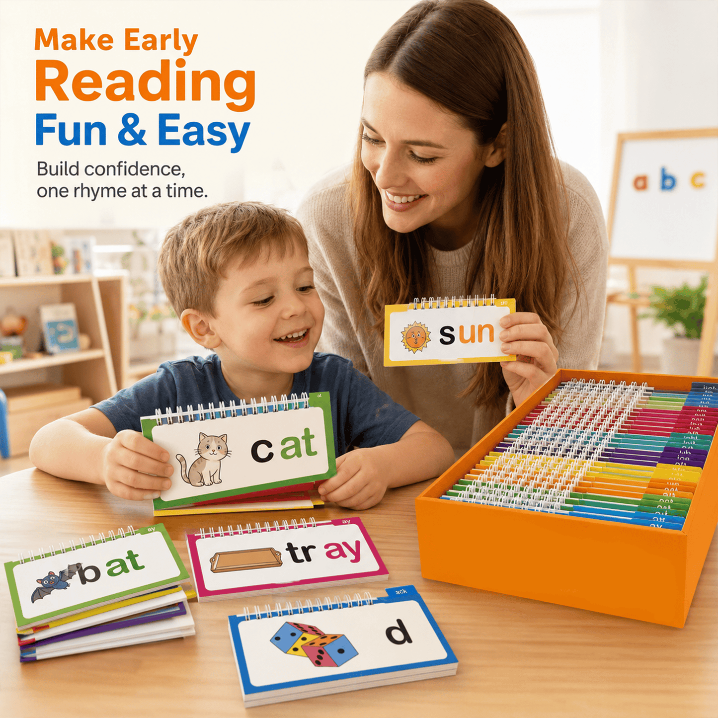 📚 Read & Rhyme Flip-Book Set – 30 Educational Phonics Flip Books for Early Learning