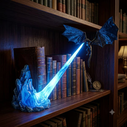 Dark Aesthetic Dragon Bookshelf Ornament for Home Study Scene
