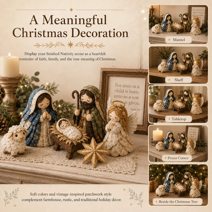 ✨ DIY Patchwork Nativity Scene Sewing Kit