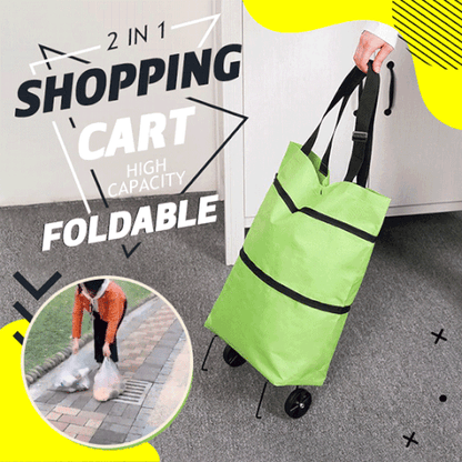 🔥LAST DAY 40% OFF🔥 2 in 1 Foldable Shopping Cart Bag🎁