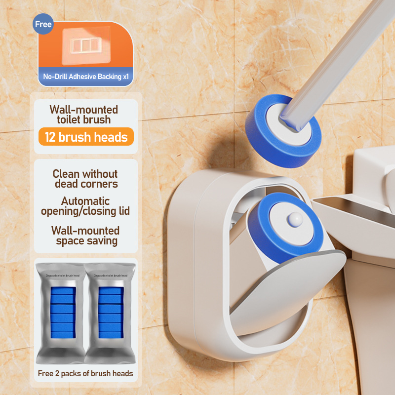 🚽 Disposable Toilet Brush System with Replaceable Cleaning Refills ✨