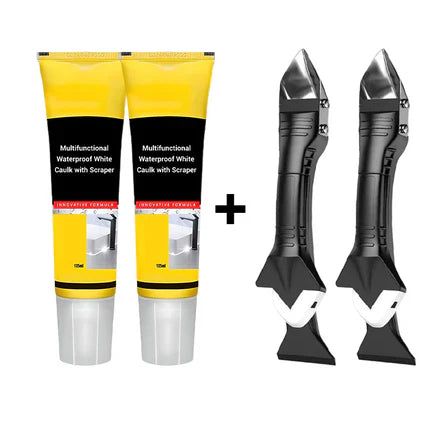 🎅Christmas Hot Sale 50% Off🎅Multifunctional Waterproof White Caulk with Scraper