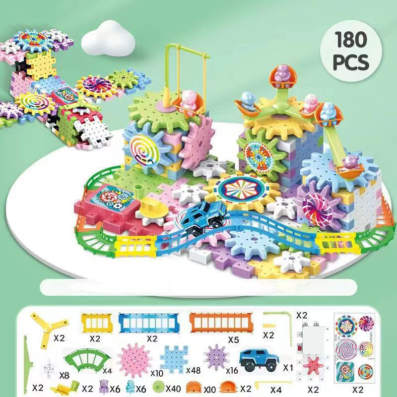 Children's Assembled Electric Gear Building Blocks
