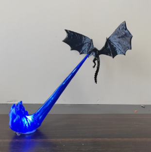 Dark Aesthetic Dragon Bookshelf Ornament for Home Study Scene