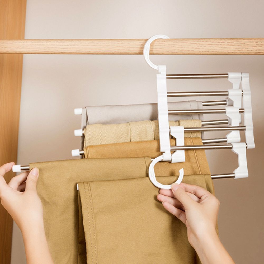 👖 Multi-Functional Pants Rack | Space-Saving Organizer for Closet🔥