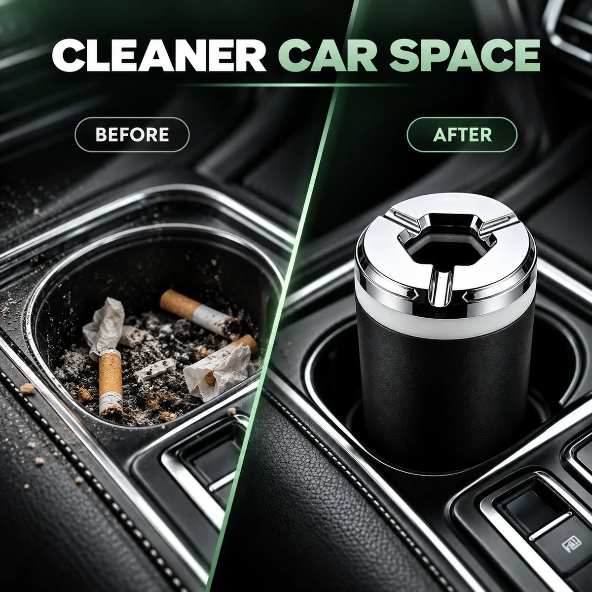 Vehicle-Mounted Rotating Sealed Lid Car Ashtray