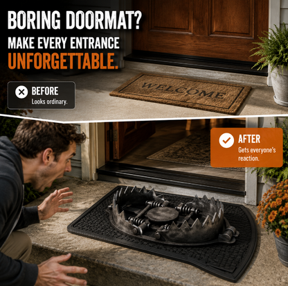🔥 Limited Time Deal – 3D Bear Trap Reaction Doormat | Realistic Funny Prank Door Mat That Makes Everyone Look Twice( 2D printing)