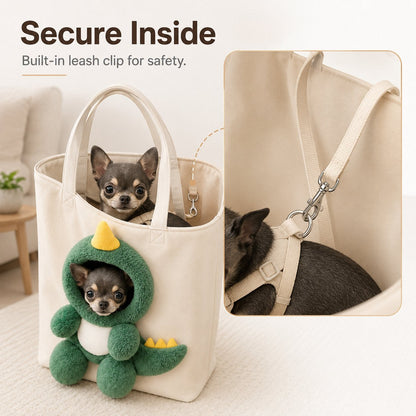 49% OFF | 🐶 💕Cute Pet Carrier Tote Bag - Adorable Small Dog & Cat Travel Bag with Safety Clip🐾