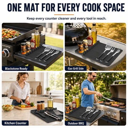 16.5x11" Silicone Mat – Heat Resistant, Dishwasher Safe, Non-Slip for Grill & Counter🔥Buy 2 Get 10% Off