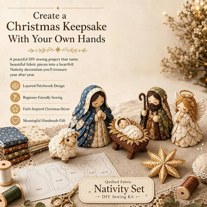 ✨ DIY Patchwork Nativity Scene Sewing Kit