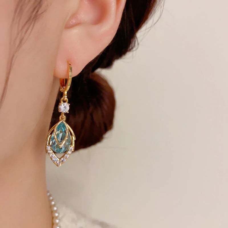 ⏳Limited-time ⏰Sky Blue Drop Dangle Hoop Earrings💧💍