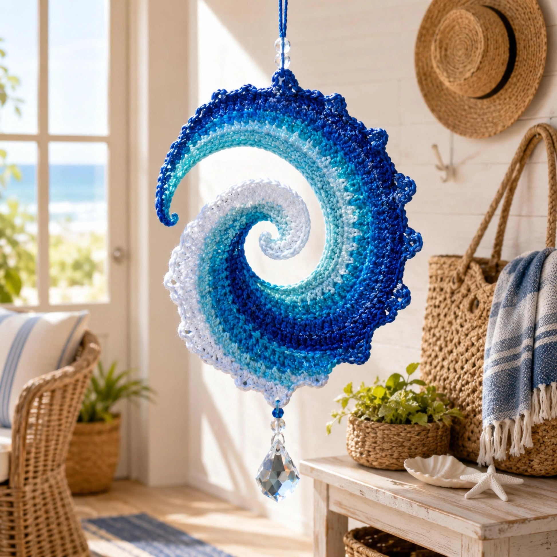 🔥Last Day 49% OFF - 🌊🧵Ocean Wave Crochet Wind Spinner Diy Kit