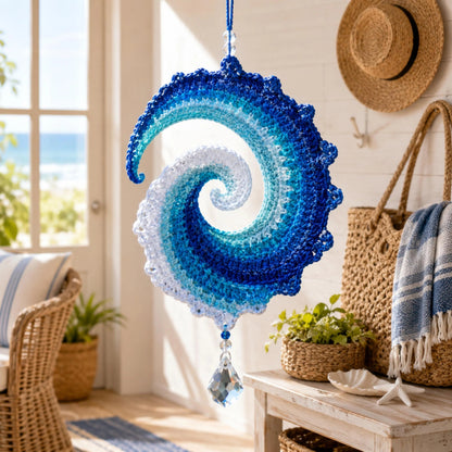 🔥Last Day 49% OFF - 🌊🧵Ocean Wave Crochet Wind Spinner Diy Kit