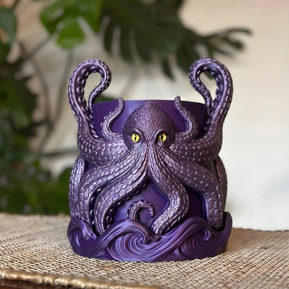 🥳3D Printed Kraken Planter – Octopus Planter with Tray🔥BUY 2 GET 10% OFF