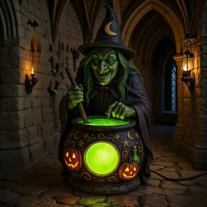 🏆Flash Sale⚡ 50K+ SOLD! 🧙‍♀️Halloween Witch Cauldron Lamp