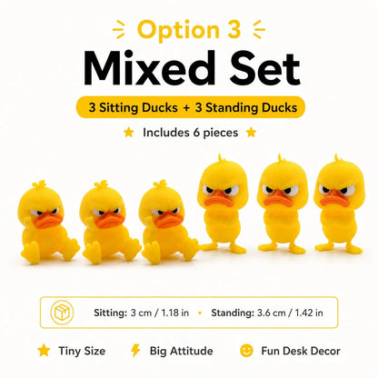3D Printed Angry Duck Mini Desk Figurine