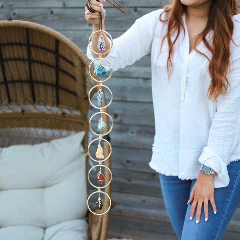 🔥Raw Crystal 7 Chakra Gemstone Wall Decor🥳Buy 2 Get 10% Off