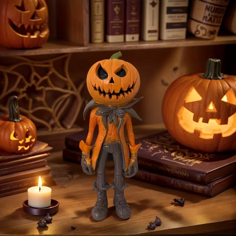 🎁🎉 50% OFF This Week! 🌟👻 Halloween Pumpkin Man Figurine 🎃