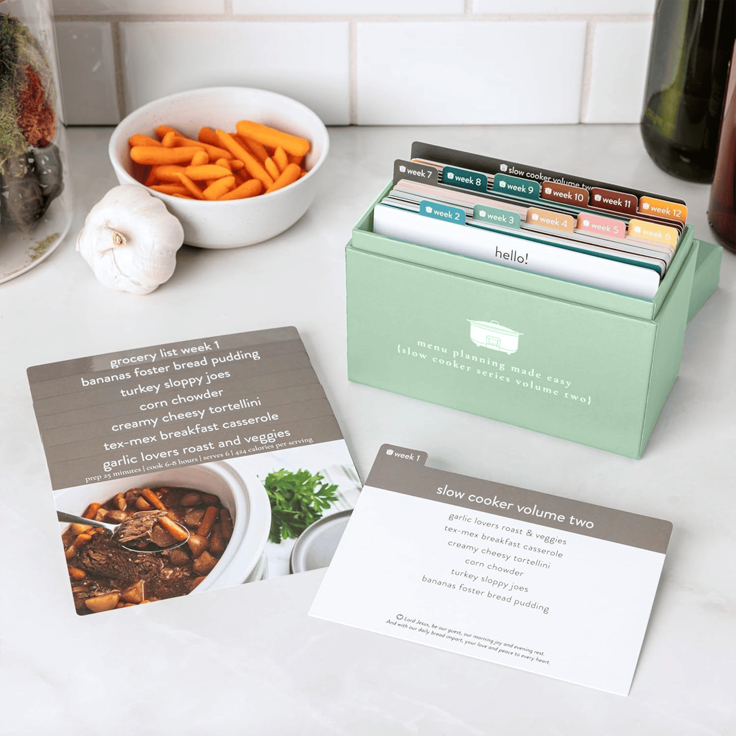🍽️ Meal Planning Kit with 72 Photo Recipe Cards(Without a gift or present.)