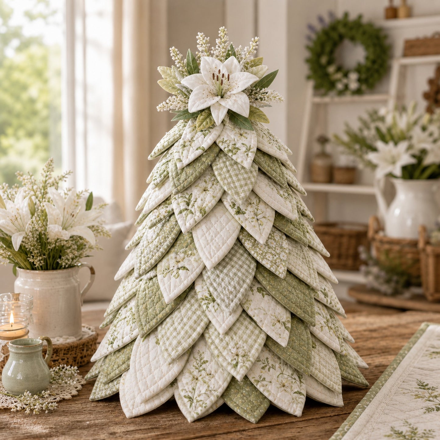 🔥LAST DAY 50% OFF -🌻Sunflower Bee Garden Tree DIY Kit-Handmade Fabric Tabletop Tree Decor