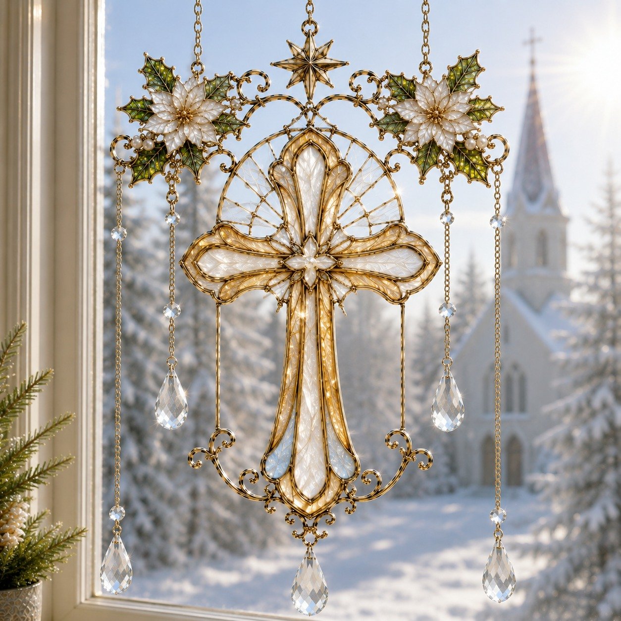 🌈 Stained Glass Faith-Inspired Sun Catcher ✈️ Buy 2+ Get Free Shipping