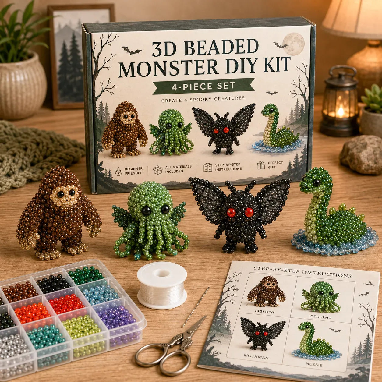 🔥🧵✨ Tiny 3D Beaded Animal DIY Kit(Unfinished Product)