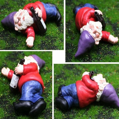 😂 Drunk Dwarf Campfire Crew (4PCS) | Whimsical Mini Resin Decor