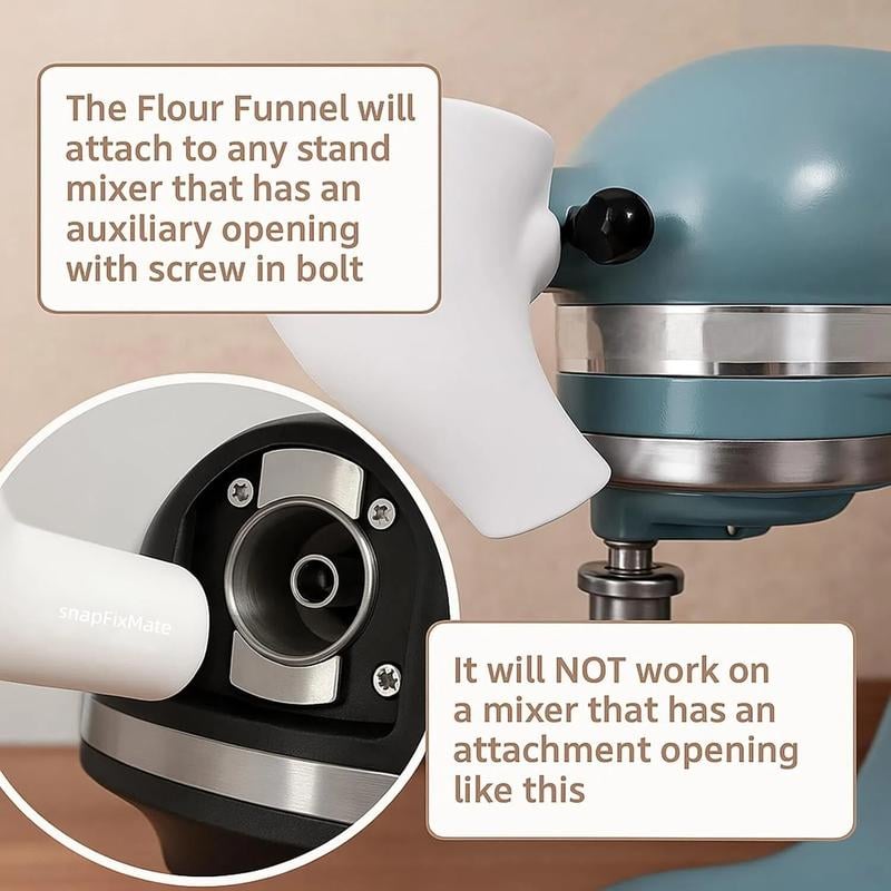 🔥This Week 50% OFF - ✨Flour Funnel for Kitchen Aid Stand Mixer🥳Buy 2 Get 10% Off