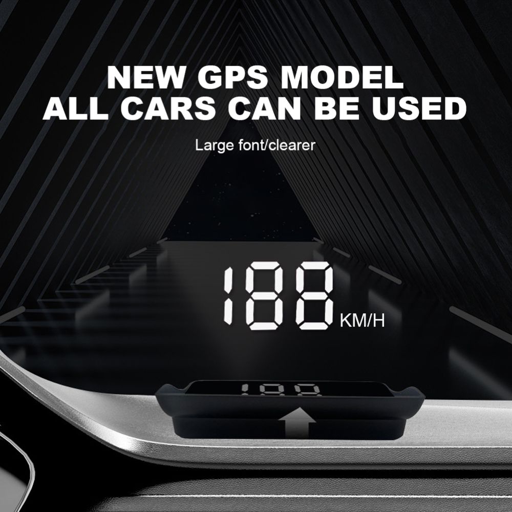 GPS Head-Up Display for Cars – Digital MPH Speedometer with HUD Projection