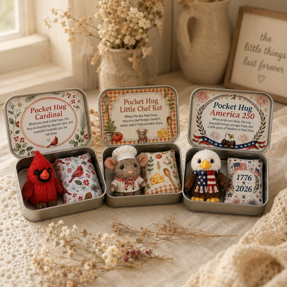 Pocket Hug Plush Keepsake Tin – Mini Comfort Gift