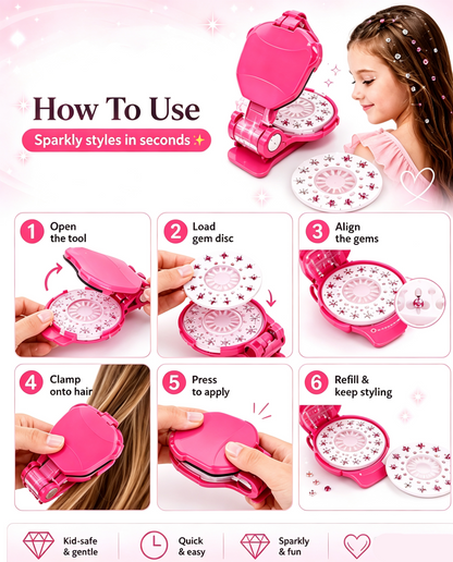 ✨💎Bling Hair Gem Stamper Styling Set