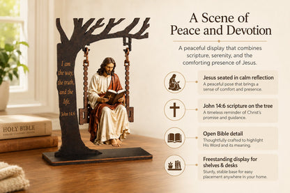 ⏰Last day Promotion 🔥- ✝️📚Christian Jesus Swing Ornament