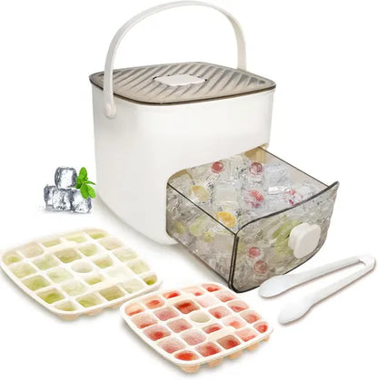 🧊Portable Ice Maker with Lid and Storage Box (✨Includes Ice Tongs)
