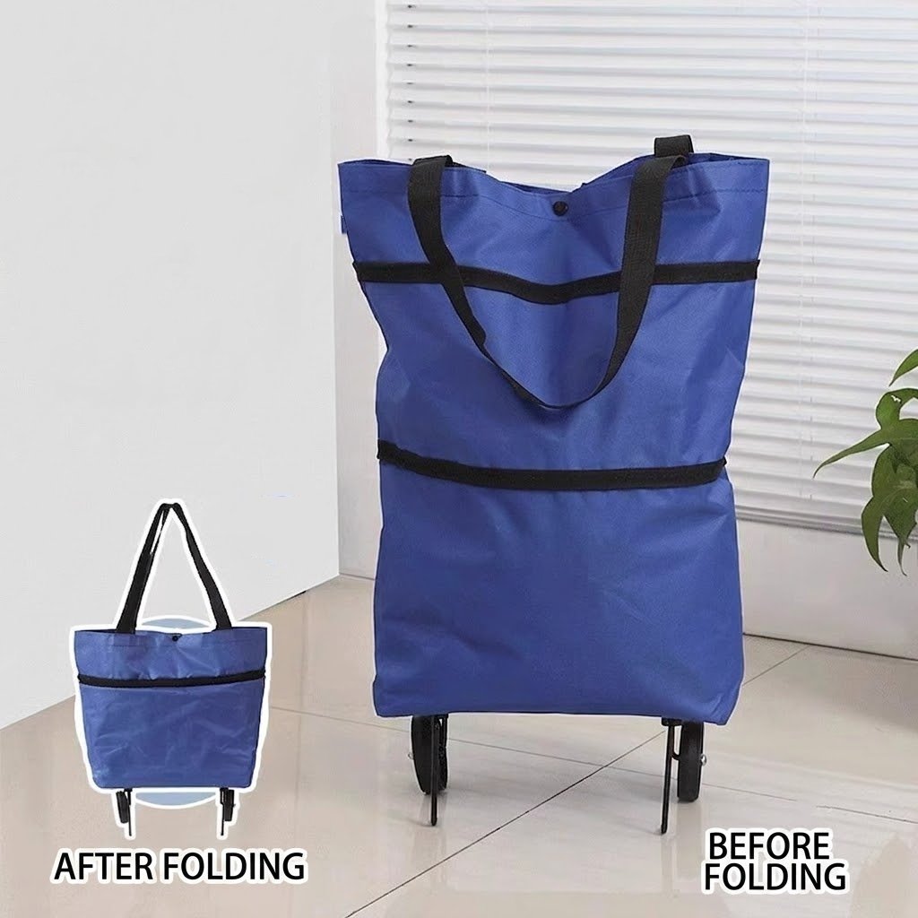 🔥2-in-1 Foldable Shopping Cart