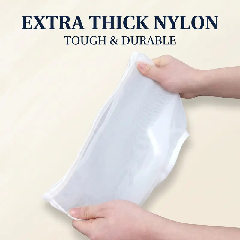 Bowl-Shaped Nylon Nut Milk Bag, Reusable Strainer Bags（3Pcs）