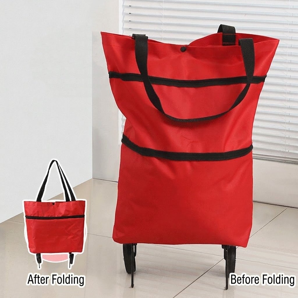 🔥2-in-1 Foldable Shopping Cart