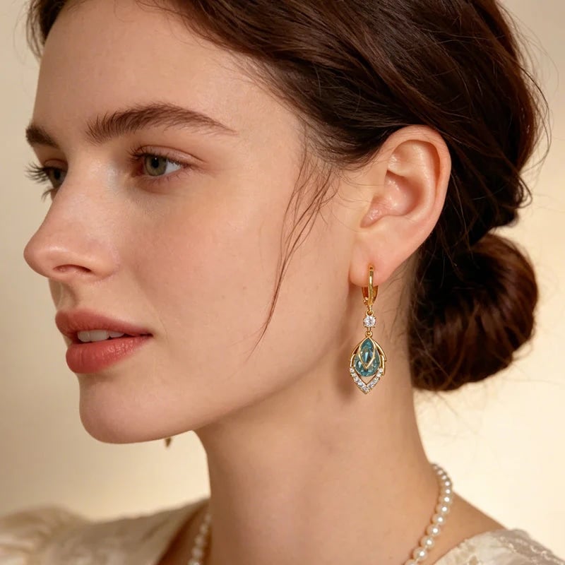 ⏳Limited-time ⏰Sky Blue Drop Dangle Hoop Earrings💧💍