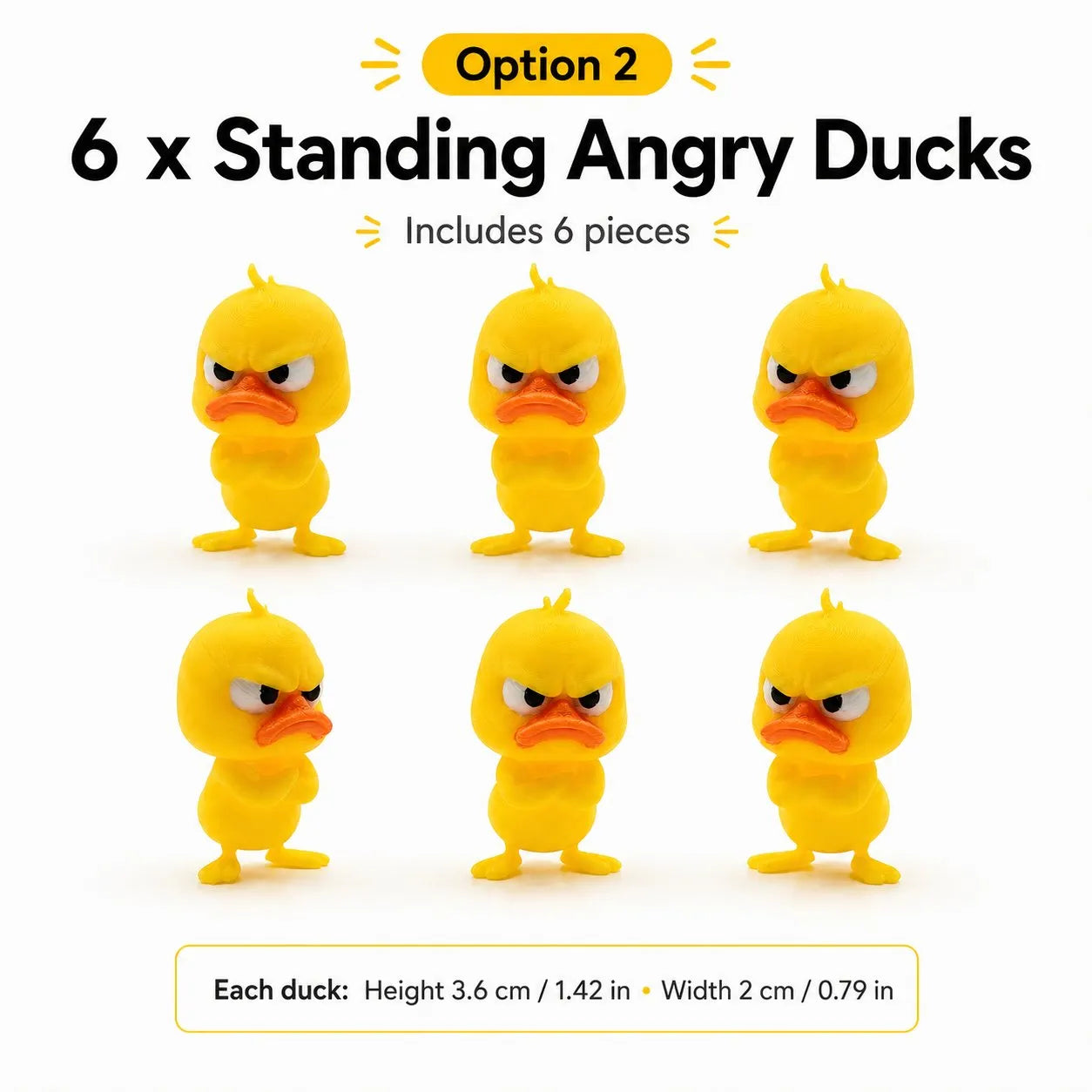 3D Printed Angry Duck Mini Desk Figurine