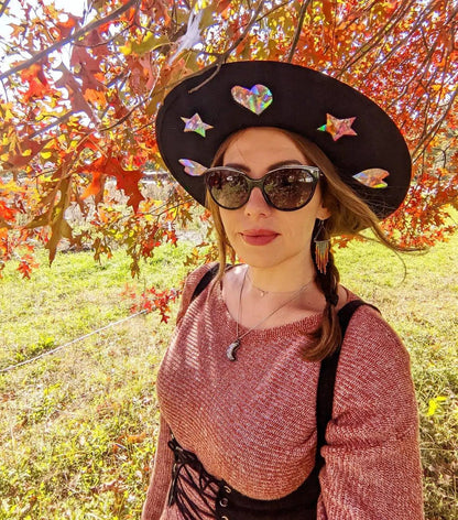 🌙🧡 Suncatcher Cowgirl Straw Prism Hat