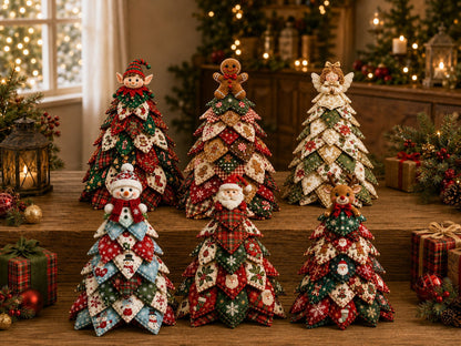 🔥LAST DAY 49% OFF - 🎄🧵DIY Quilted Christmas Tree Kit – Handmade Fabric Holiday Tabletop Tree Decor