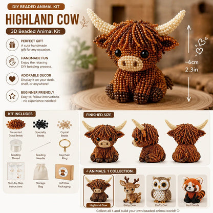 🔥🧵✨ Tiny 3D Beaded Animal DIY Kit(Unfinished Product)
