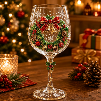 🎁Christmas 3D Wine Glass Collection Gift Box Set✨